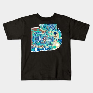 mayan astronaut in space boho style ecopop Kids T-Shirt